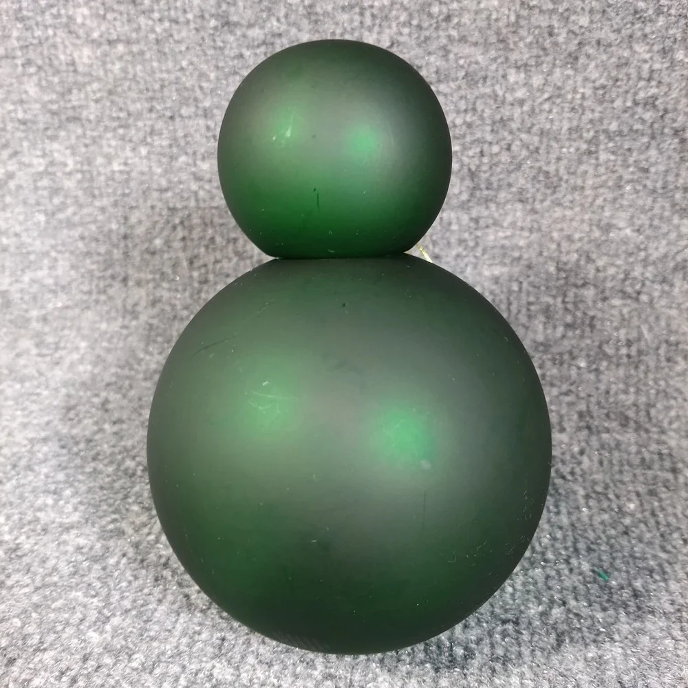 Disney Mickey Mouse Icon Glass Ball Ornament Green Frosted Matte Holiday Decor